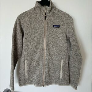 Patagonia Grey fleece lined zip jacket